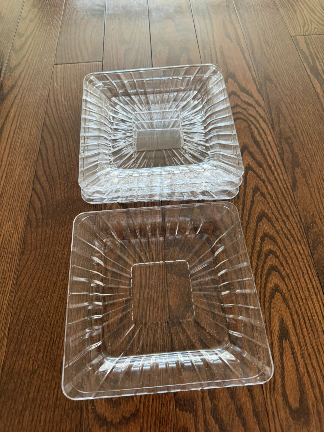 Set of 4 Glass Square Plates