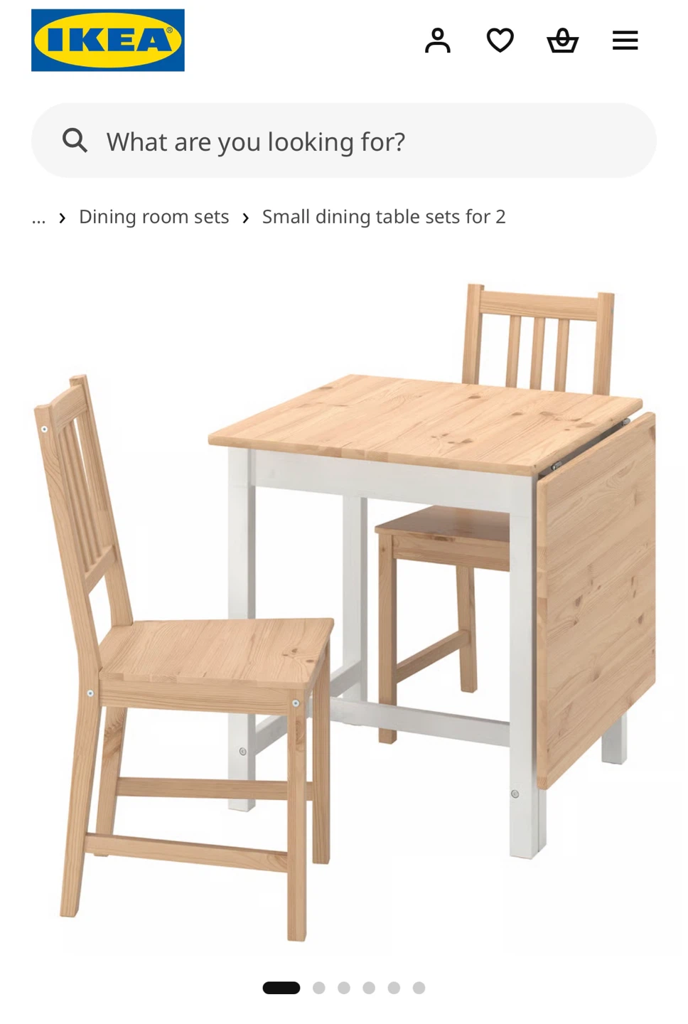 IKEA Drop-Leaf Dining Set with Two Chairs - photo 5