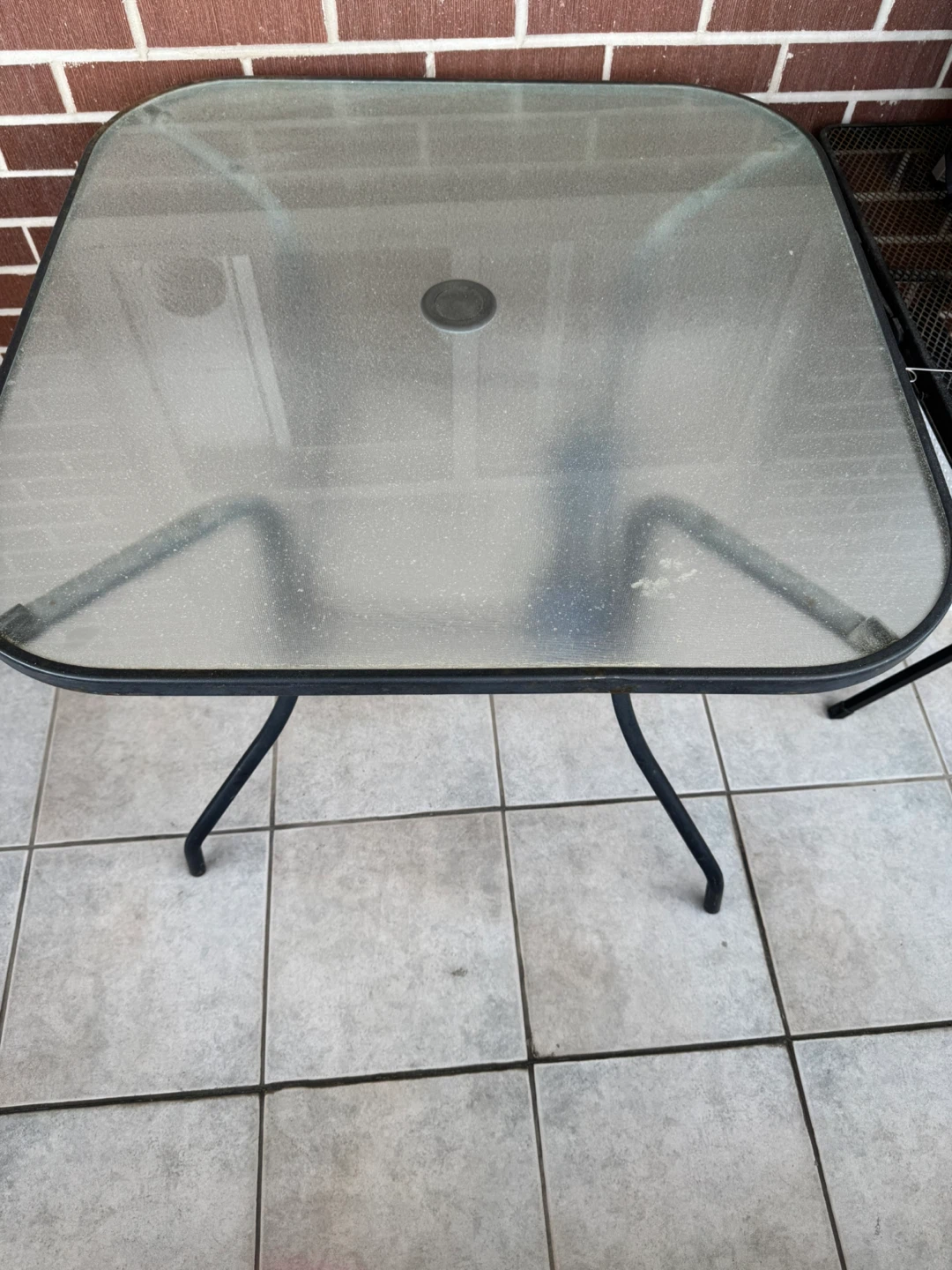 Outdoor Patio Chair and Glass Table Set