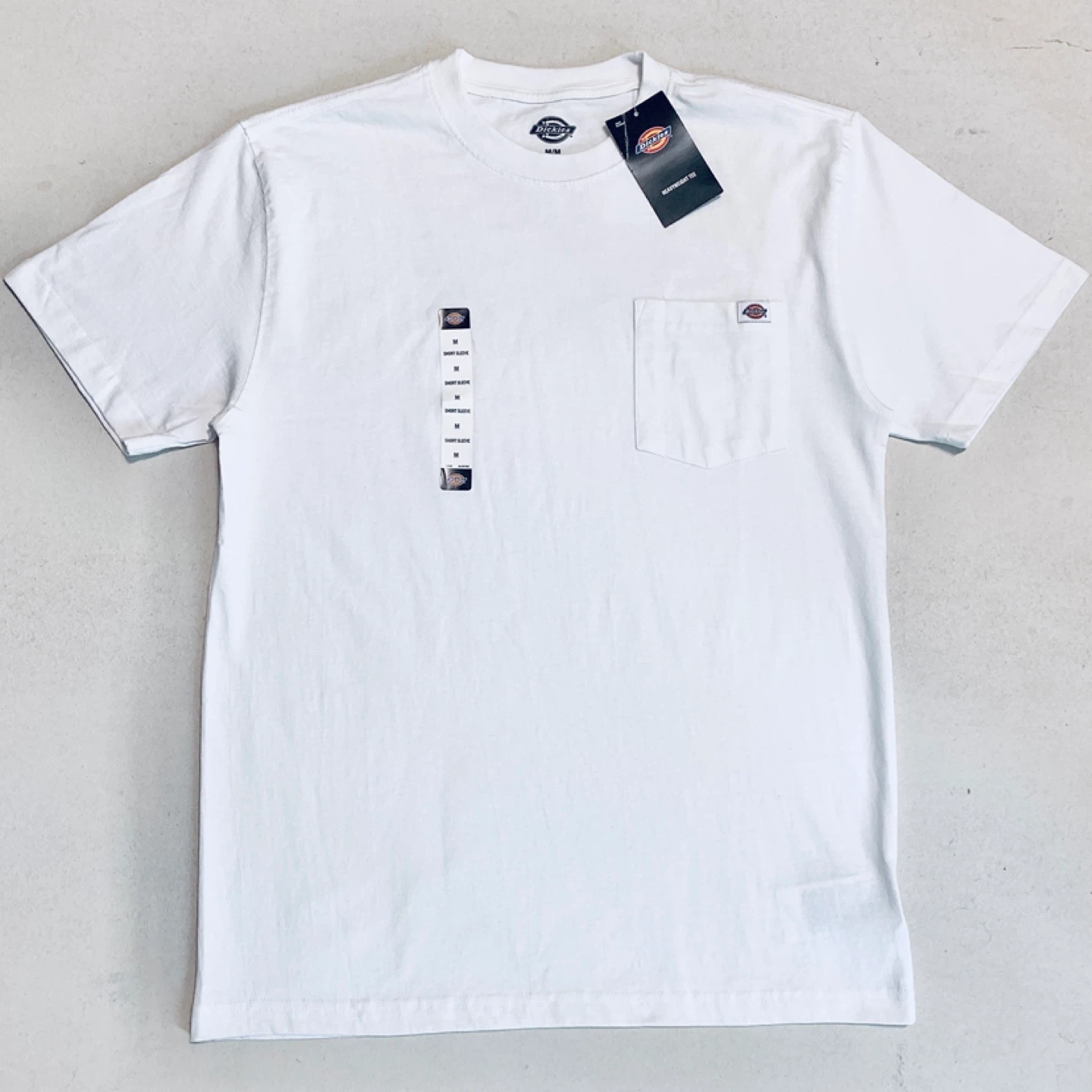 Dickies Mens Pocket T-Shirt Size Small, Medium White Tee NEW