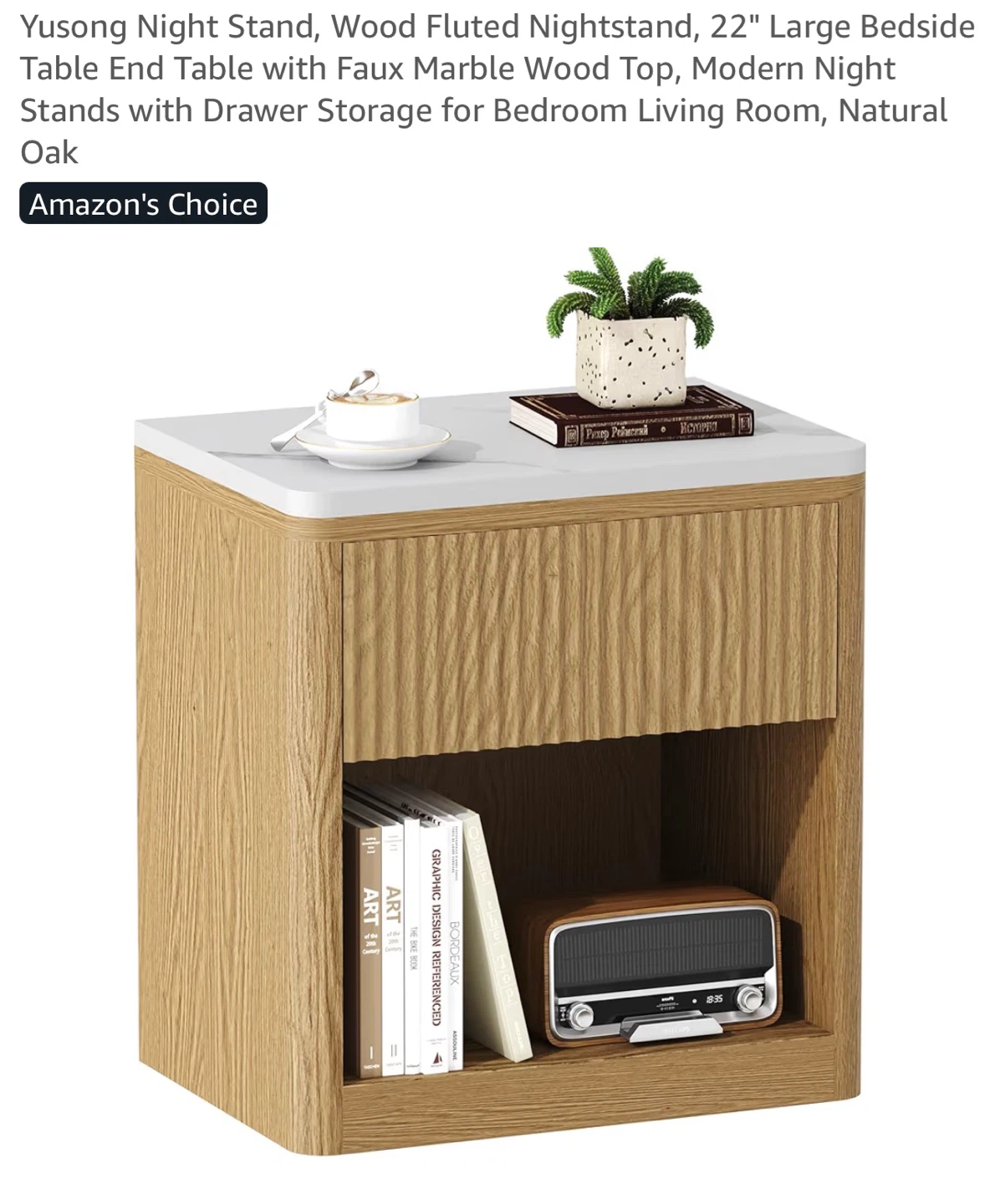 Yusong Wood Fluted Night Stand N03