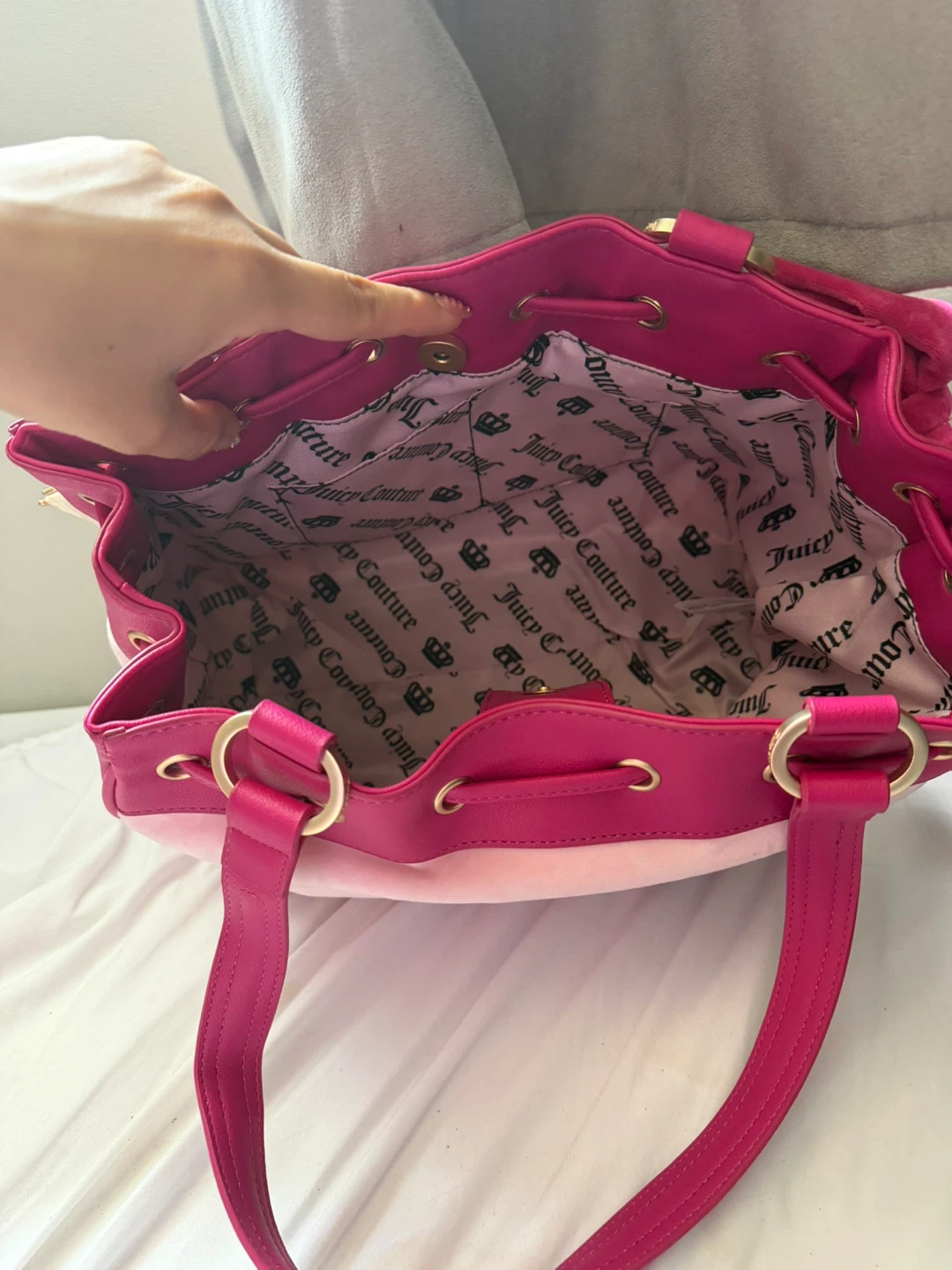 Juicy Couture Pink Velour Tote Bag - photo 3