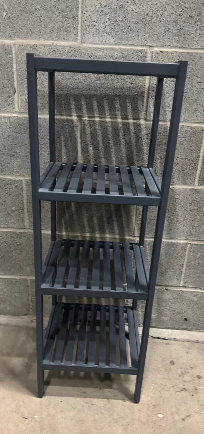 4Tier Bamboo Shelf Narrow Slatted Bathroom Shelf