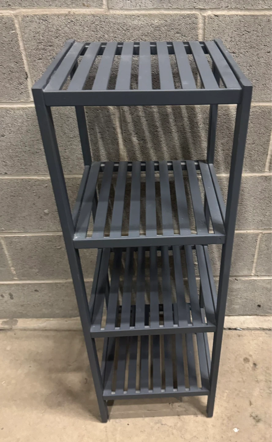 4Tier Bamboo Shelf Narrow Slatted Bathroom Shelf - photo 3