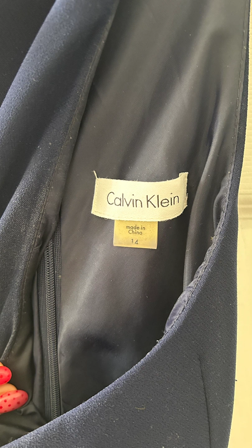 Calvin Klein Navy floor length dress (size 14) - photo 2