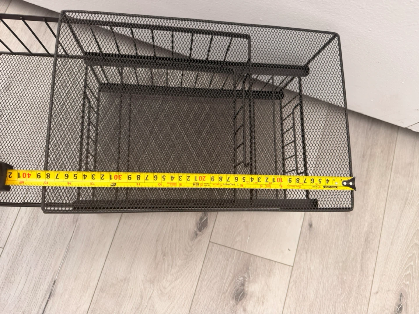 Black Metal Wire Storage Basket with 2 Drawers - photo 4