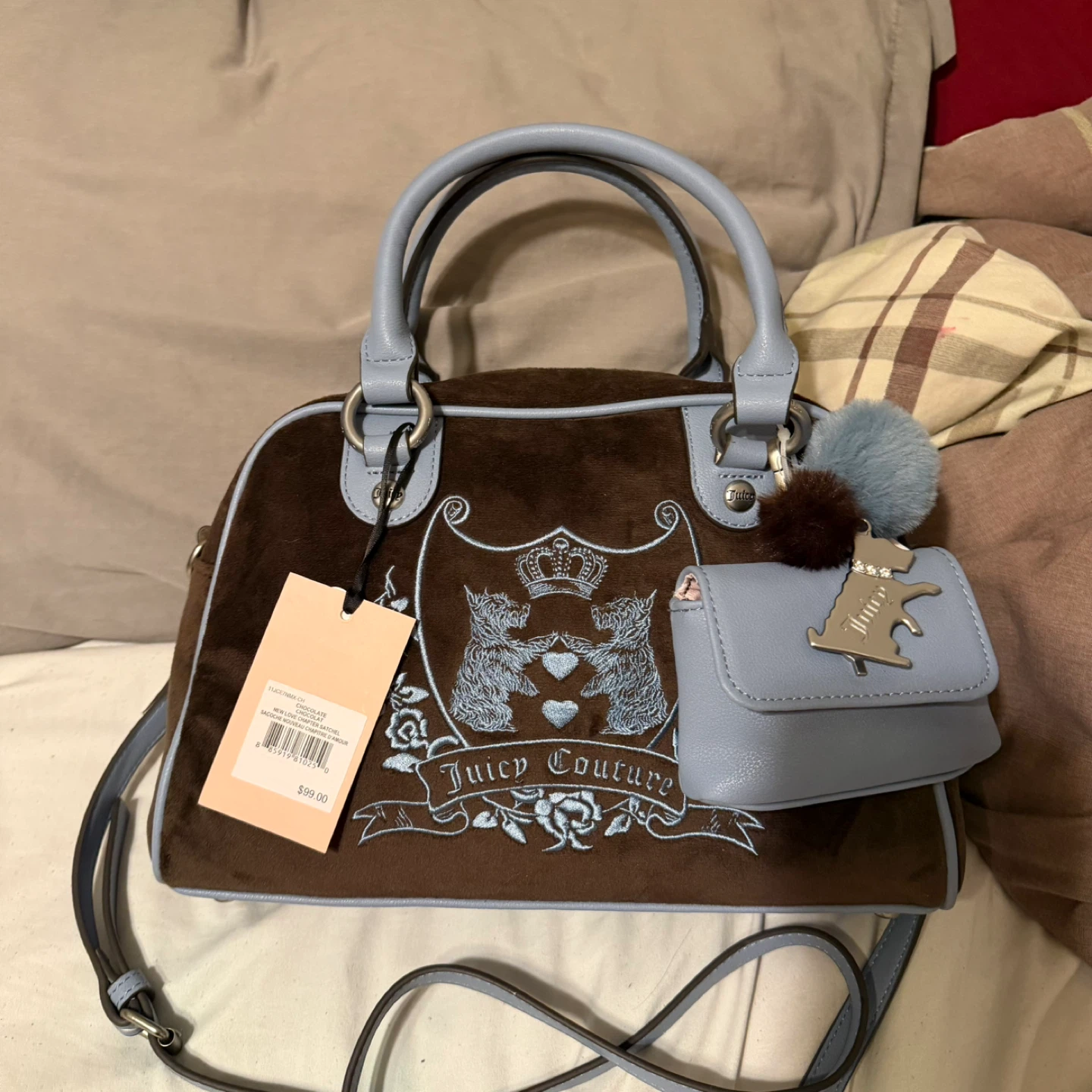 Juicy Couture Chocolate Satchel Bag