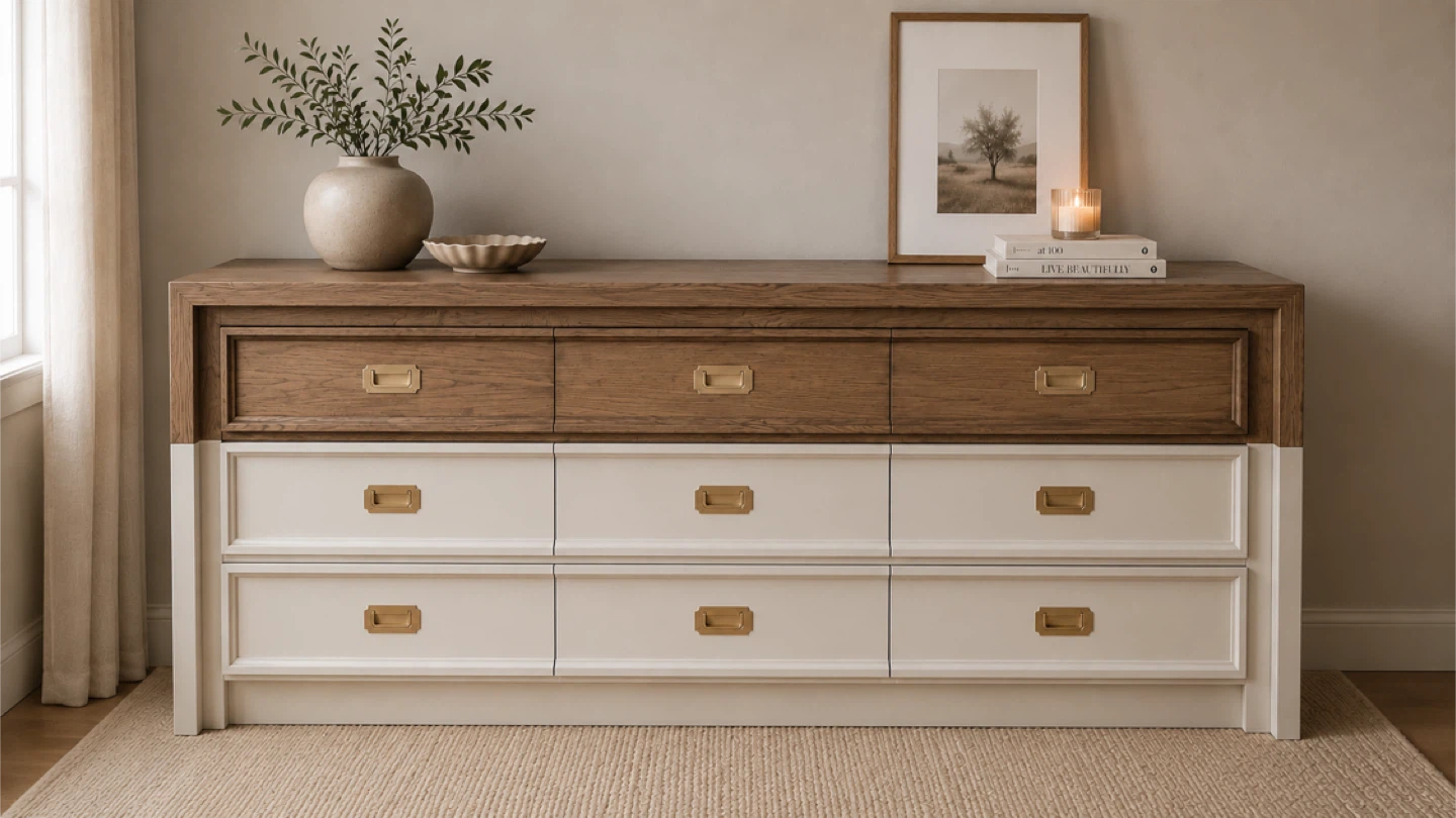 ✨Vintage Campaign Dresser - Modern Organic Style✨