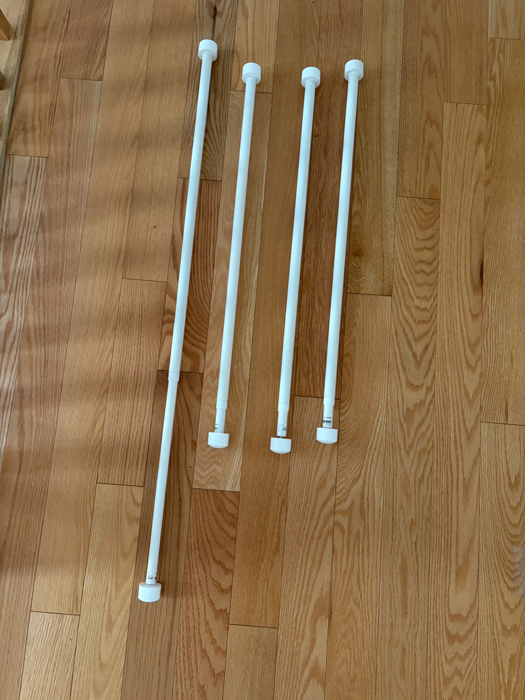 White Shower Curtain Rods - Set of 4