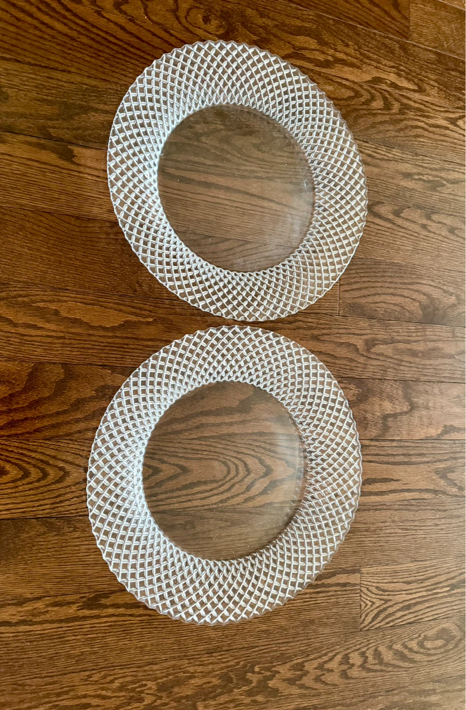 Set of 2 Glass Platters
