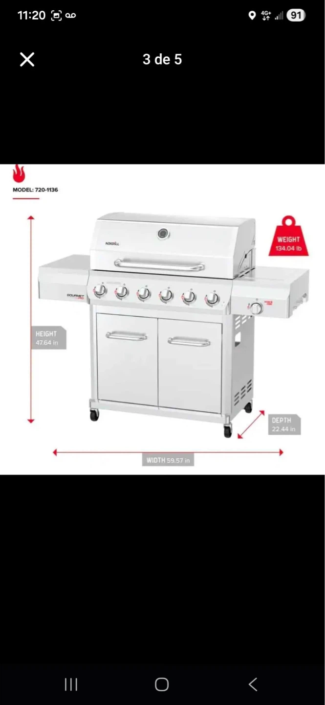 Nexgrill Gourmet 720-1136 5-Burner Propane Gas Grill - photo 2