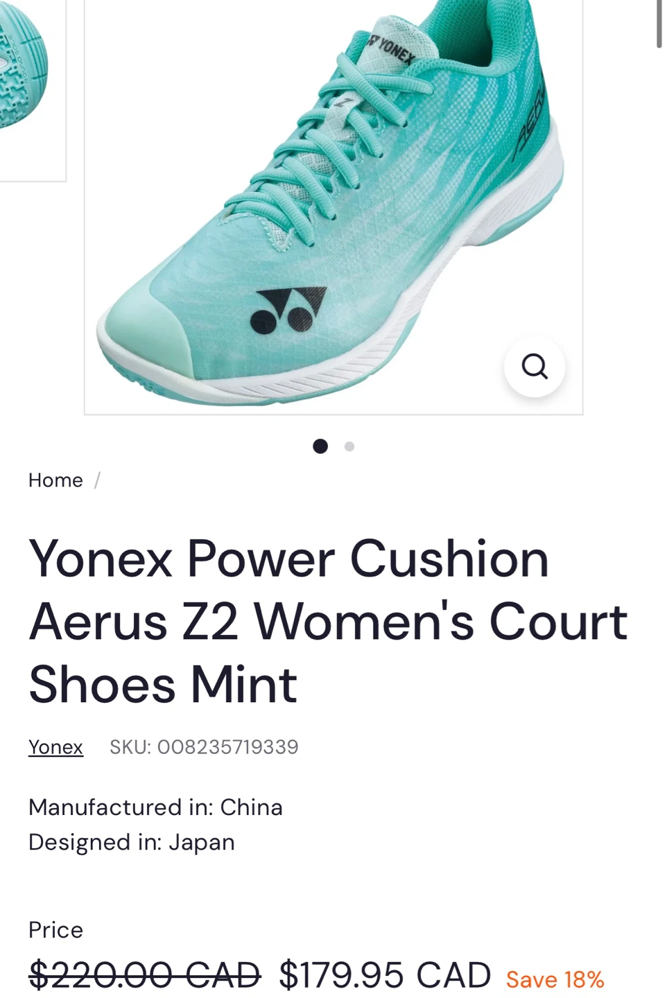 Yonex Unisex Court Shoes. Men’s 8.5/Women’s 9.5 - photo 2