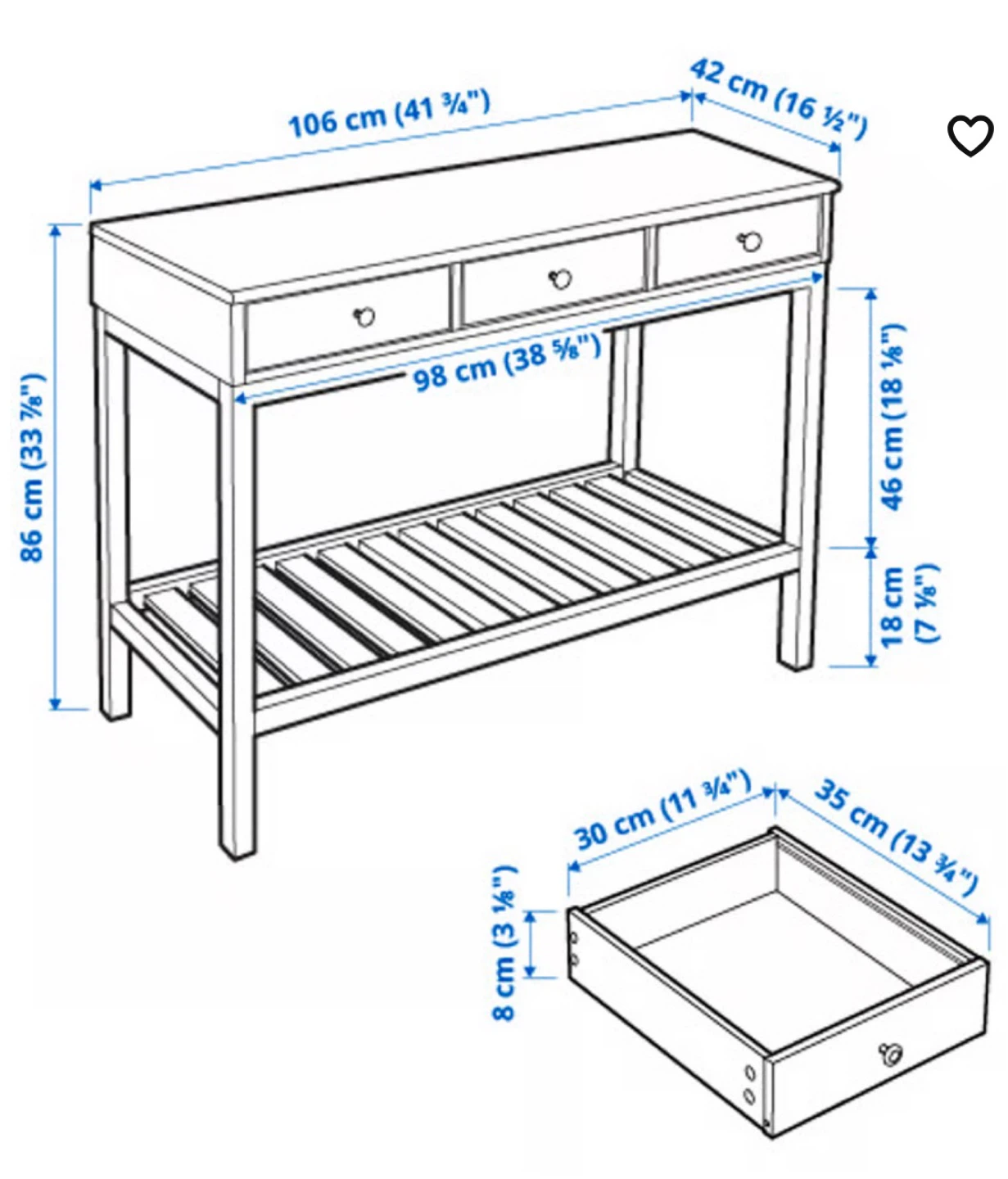 Solid Pine Console Table - photo 4