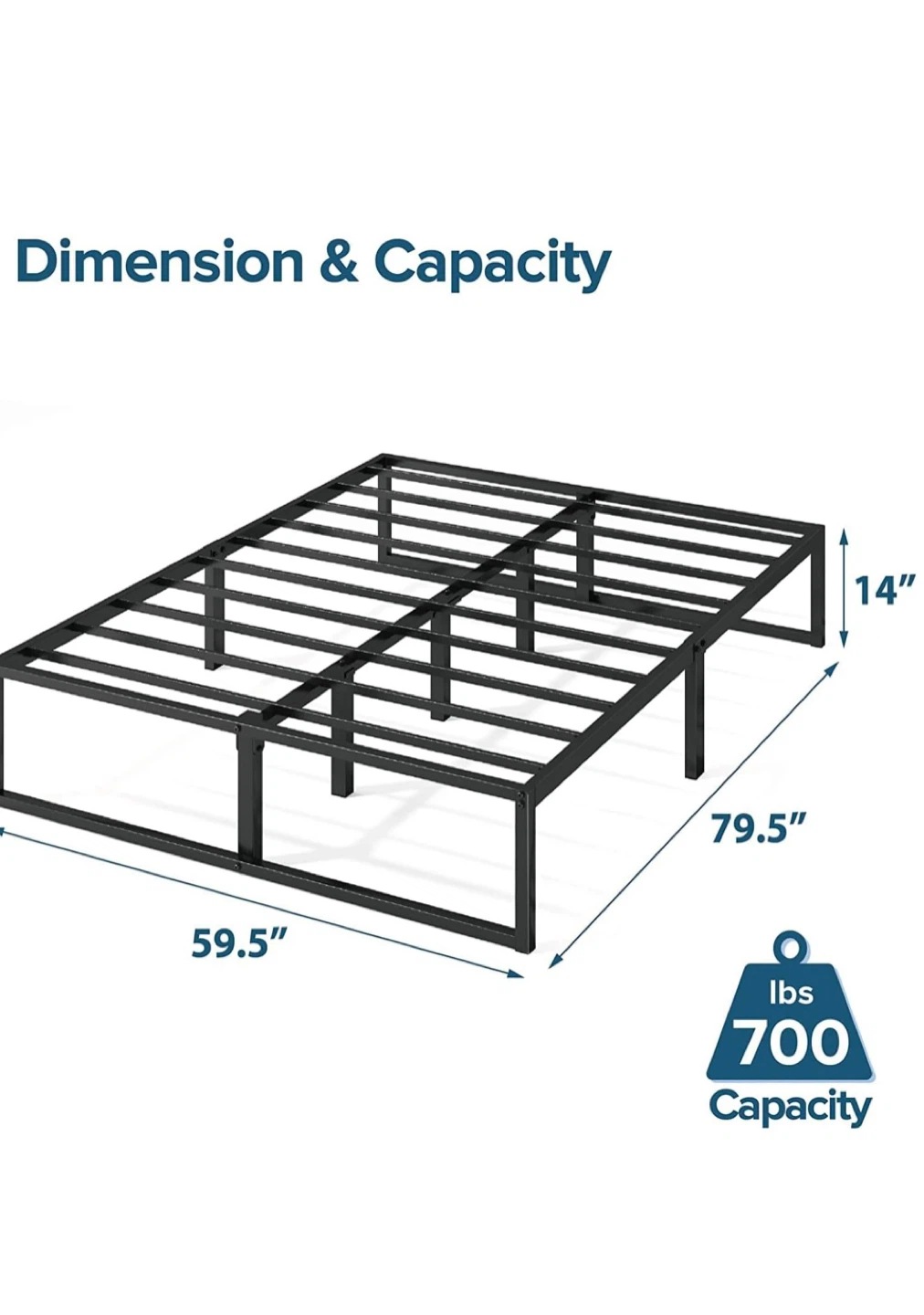 Zinus Lorelei 14" Platform Bed Frame - Queen - photo 2