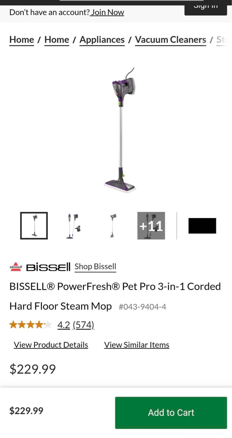 BISSELL PowerFresh 3-in-1 Pet Steam Mop - photo 2