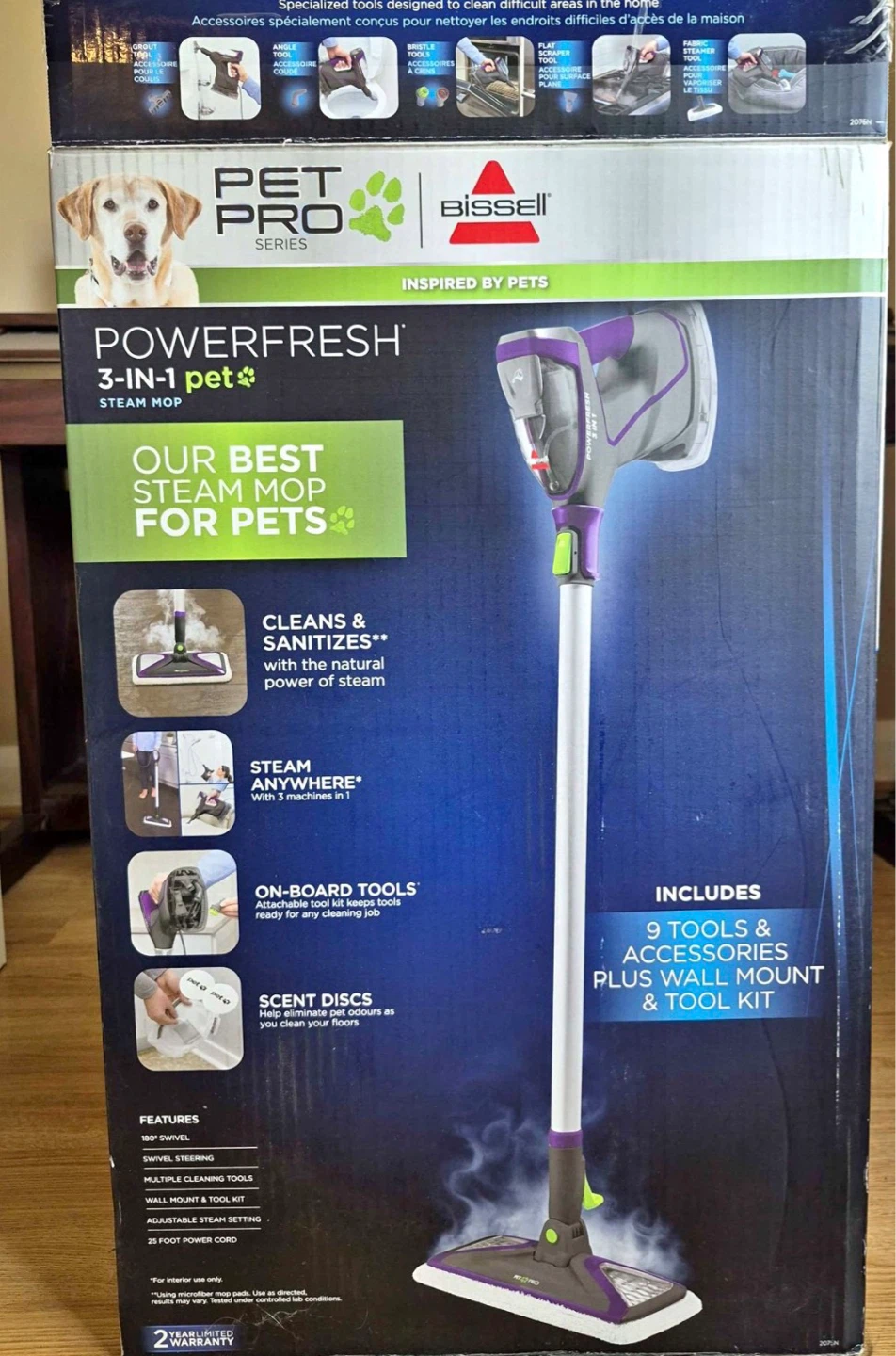 BISSELL PowerFresh 3-in-1 Pet Steam Mop
