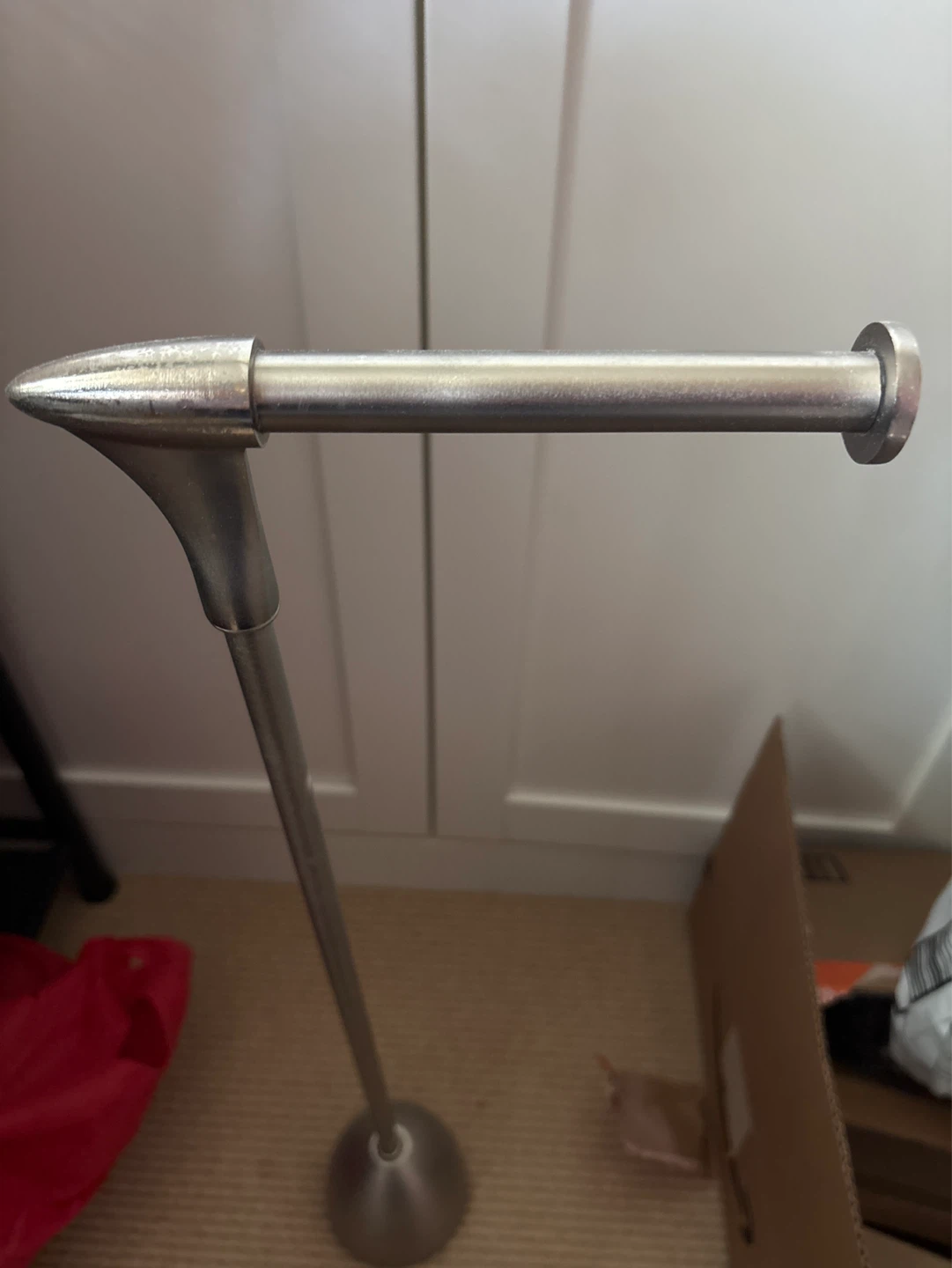 Chrome toilet roll holder
