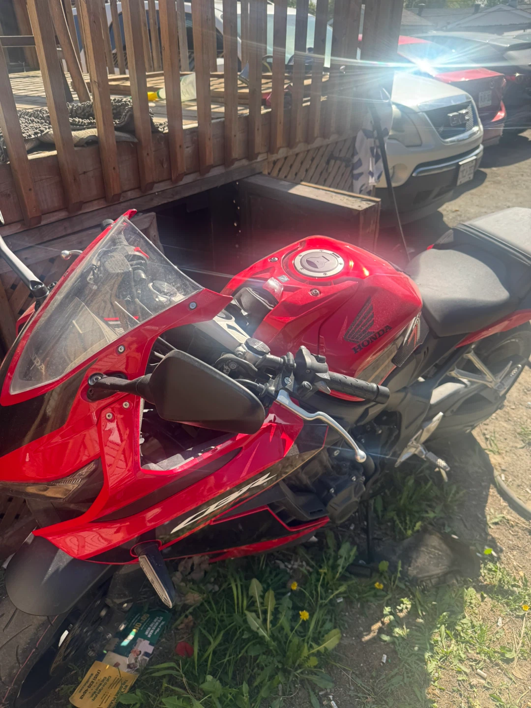 Red Honda CBR Sport Bike - photo 3