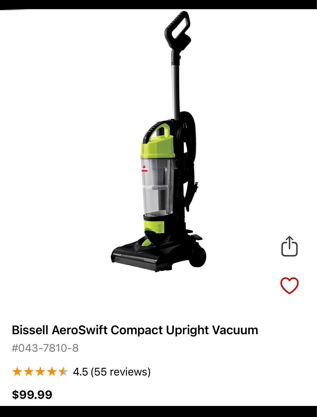 Bissell AeroSwift Compact Upright Bagless Vacuum - photo 3