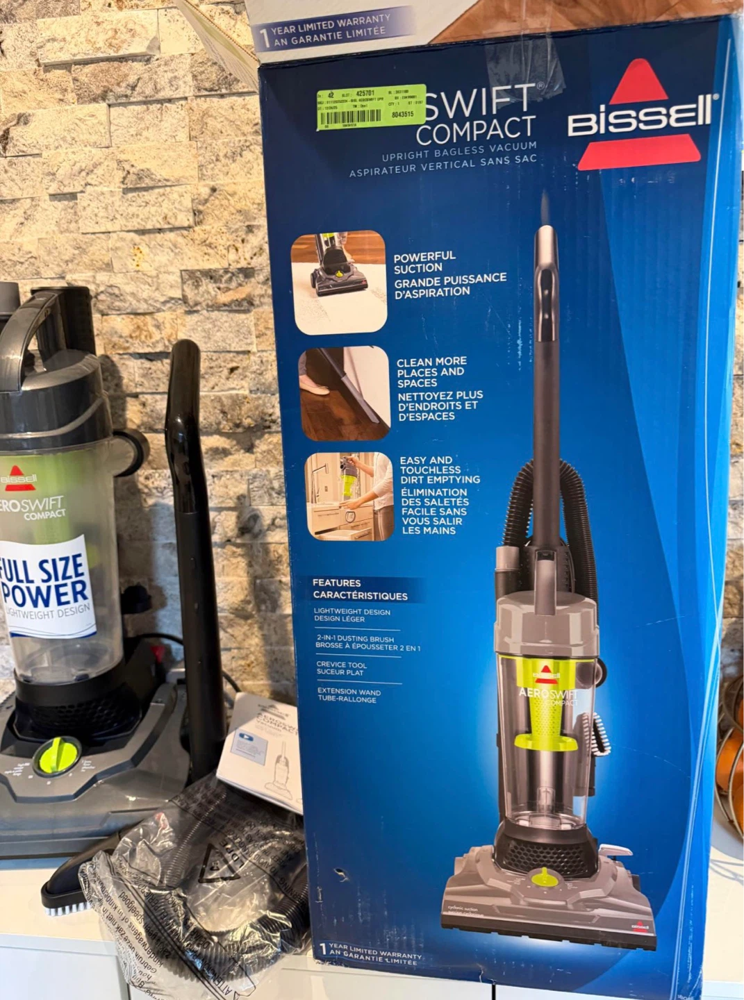Bissell AeroSwift Compact Upright Bagless Vacuum