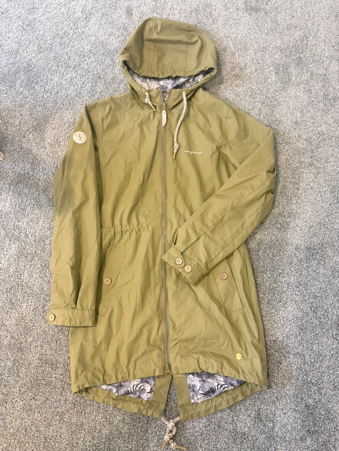 Mazine Olive Green Parka Jacket XS