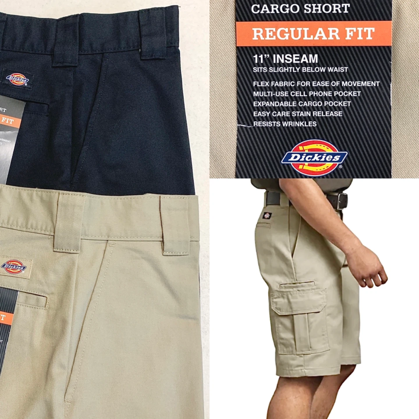 Dickies Mens Cargo Shorts Flex Regular Fit 11” Inseam NEW