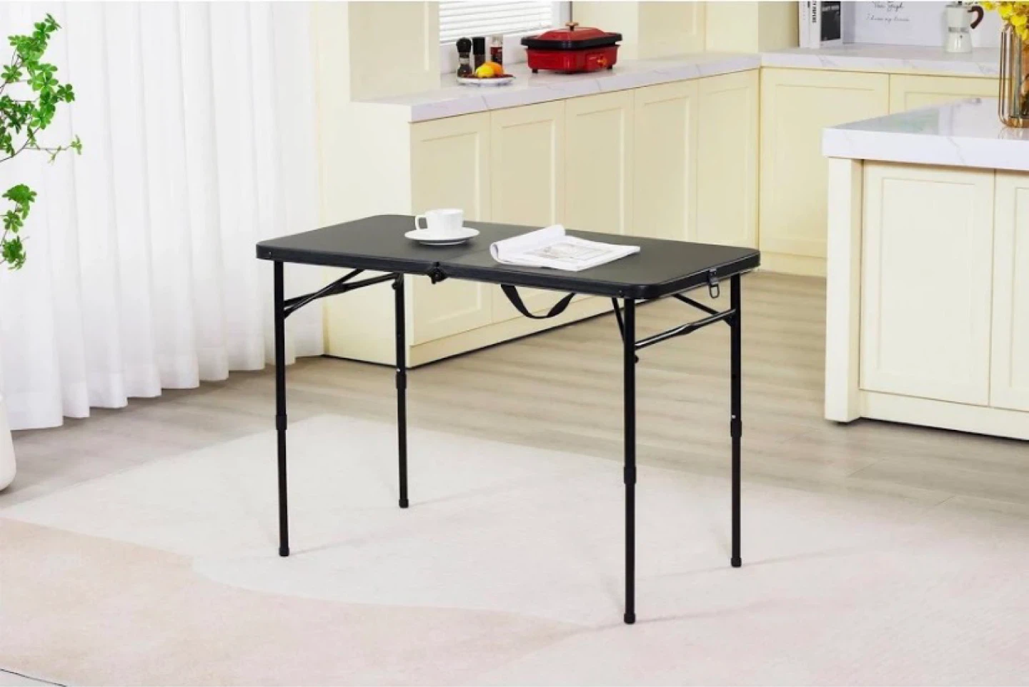 Adjustable Height Folding Table 40.00 x 20.00 x 28.03 in
