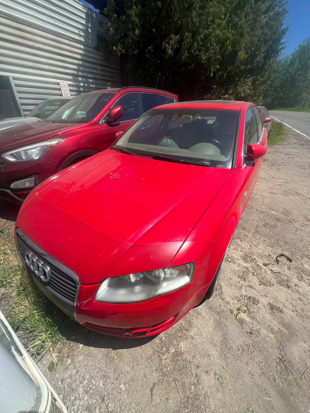 2008 Red Audi A4 Sedan for parts - photo 2