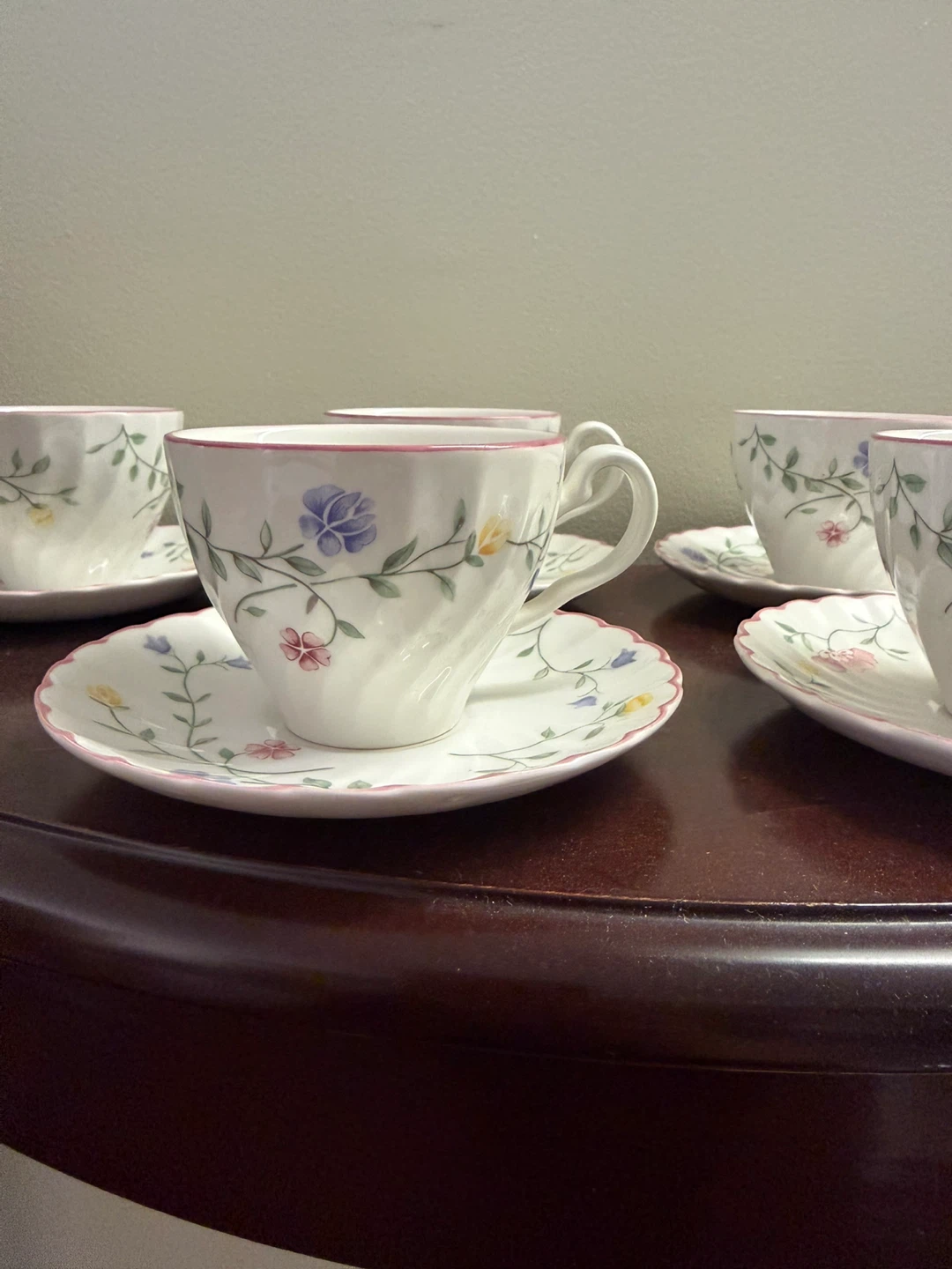 Set of 6 Vintage Summer Chintz Teacups - photo 3