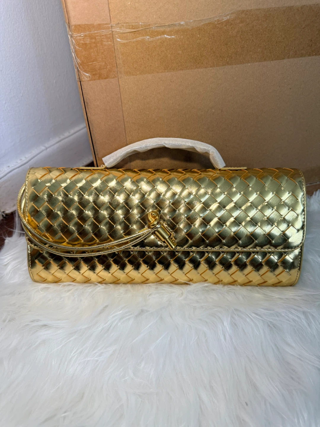 Gold bottega bag - photo 3