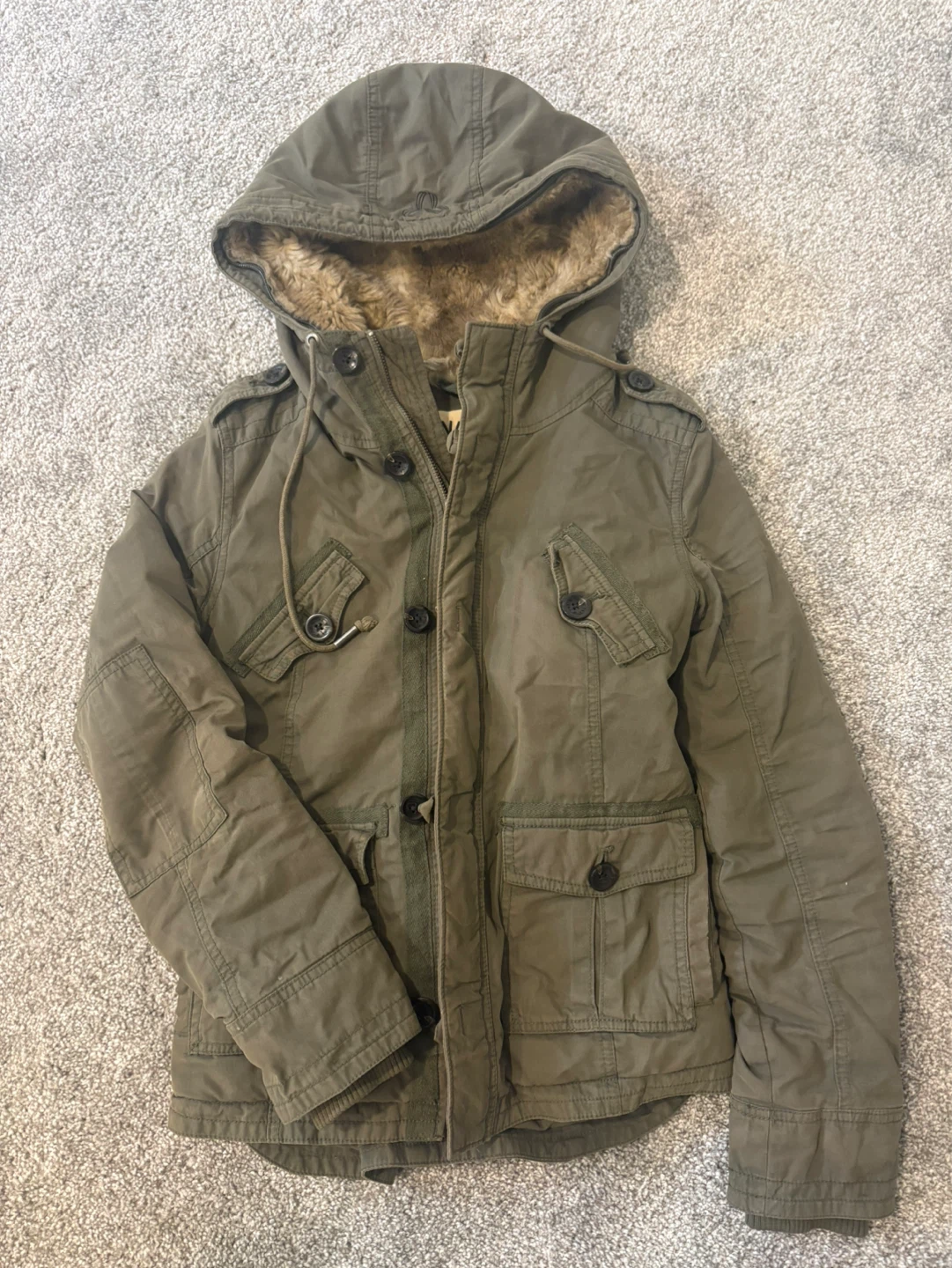 TNA Khaki Parka Jacket XS