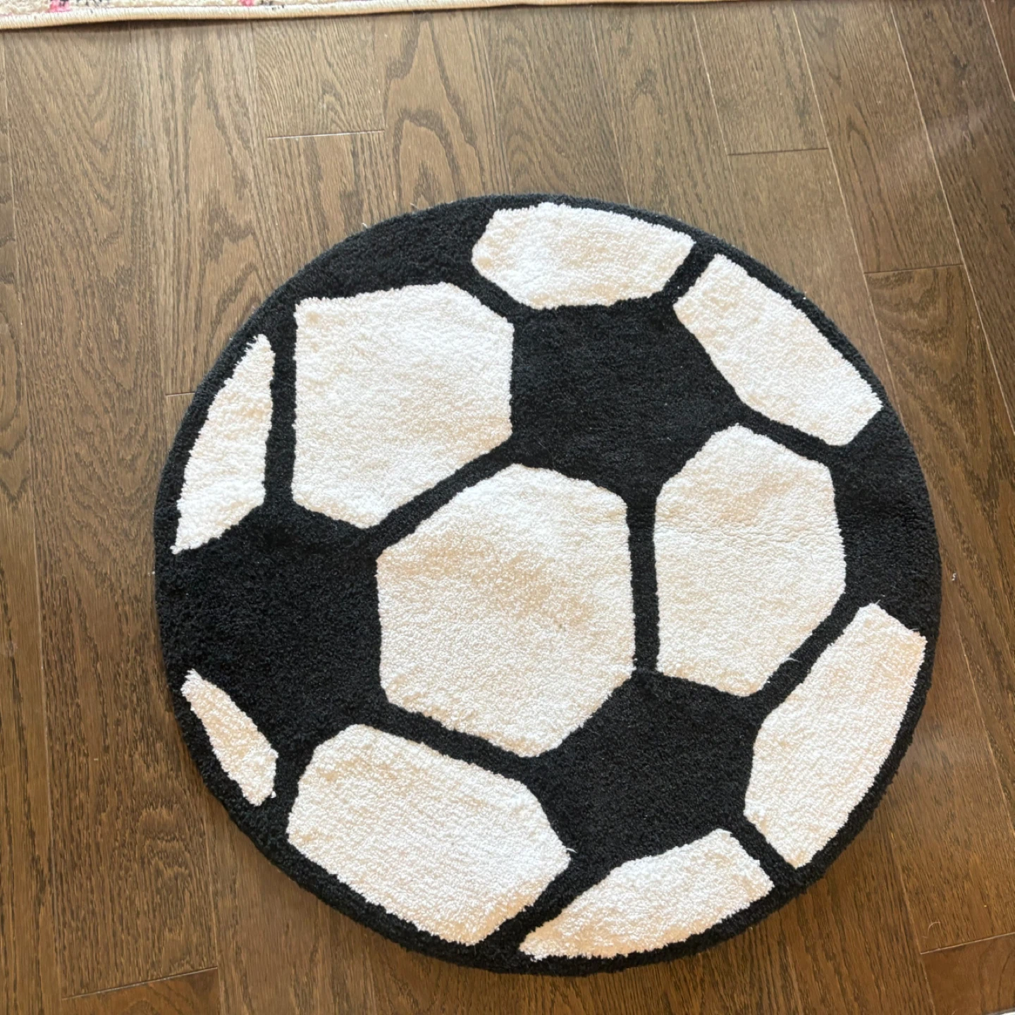 Round Soccer Ball Rug