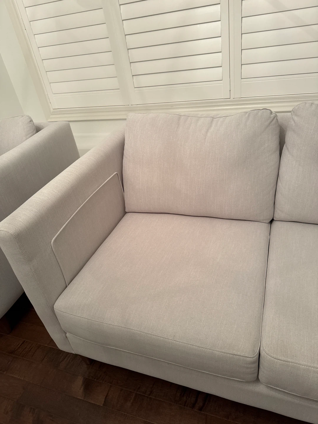 Light Grey Fabric Sofa