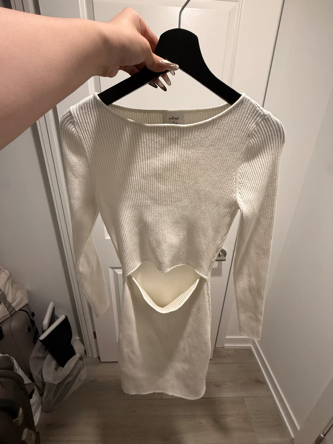 Aritzia Wilfred Cutout Knit Longsleeve Mini Dress - photo 4