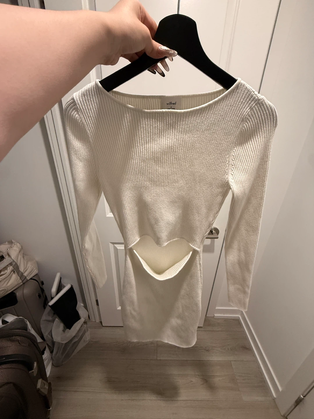 Aritzia Wilfred Cutout Knit Longsleeve Mini Dress - photo 3