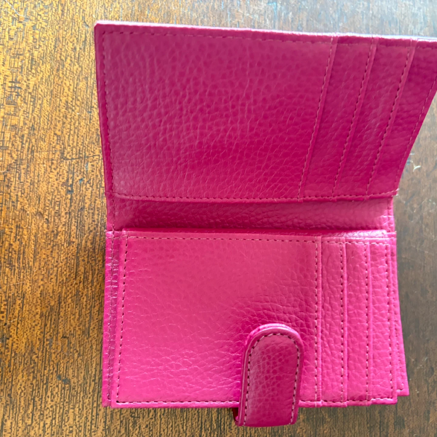 NWOT Genuine Leather Bifold Wallet - Pink - photo 4