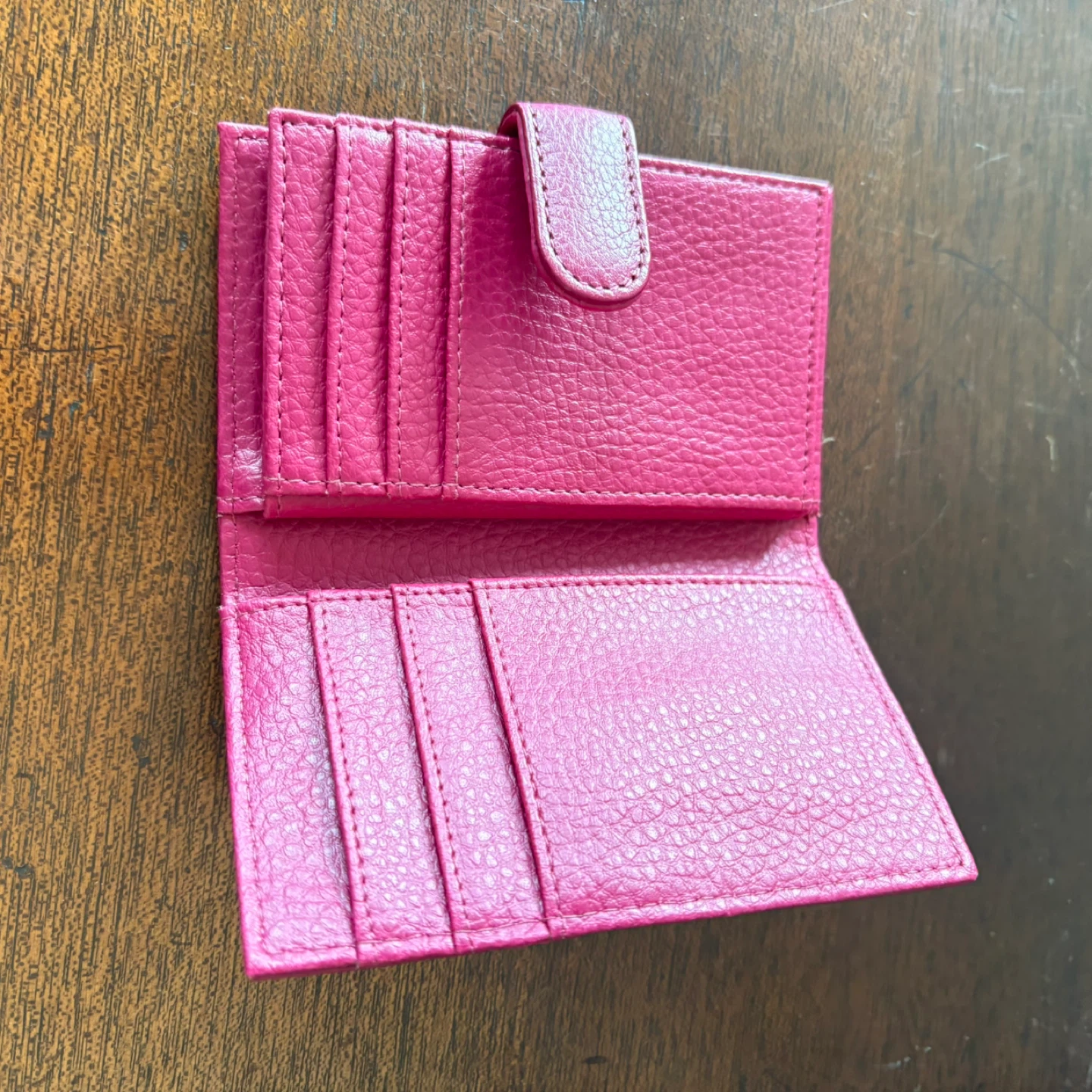 NWOT Genuine Leather Bifold Wallet - Pink - photo 3