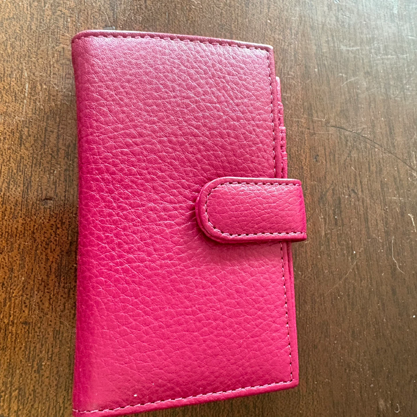 NWOT Genuine Leather Bifold Wallet - Pink