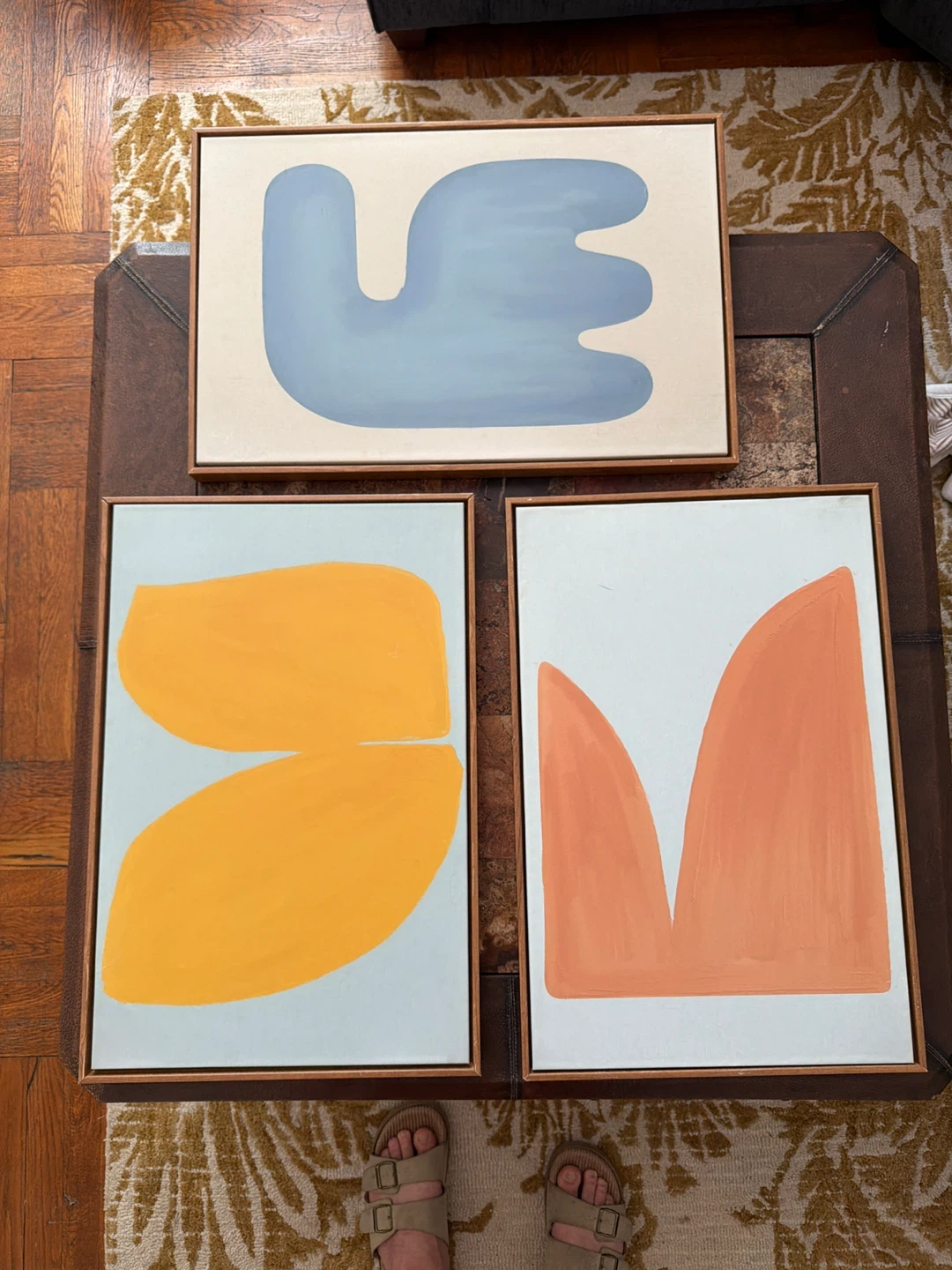 Set of 3 Framed Abstract Art Prints