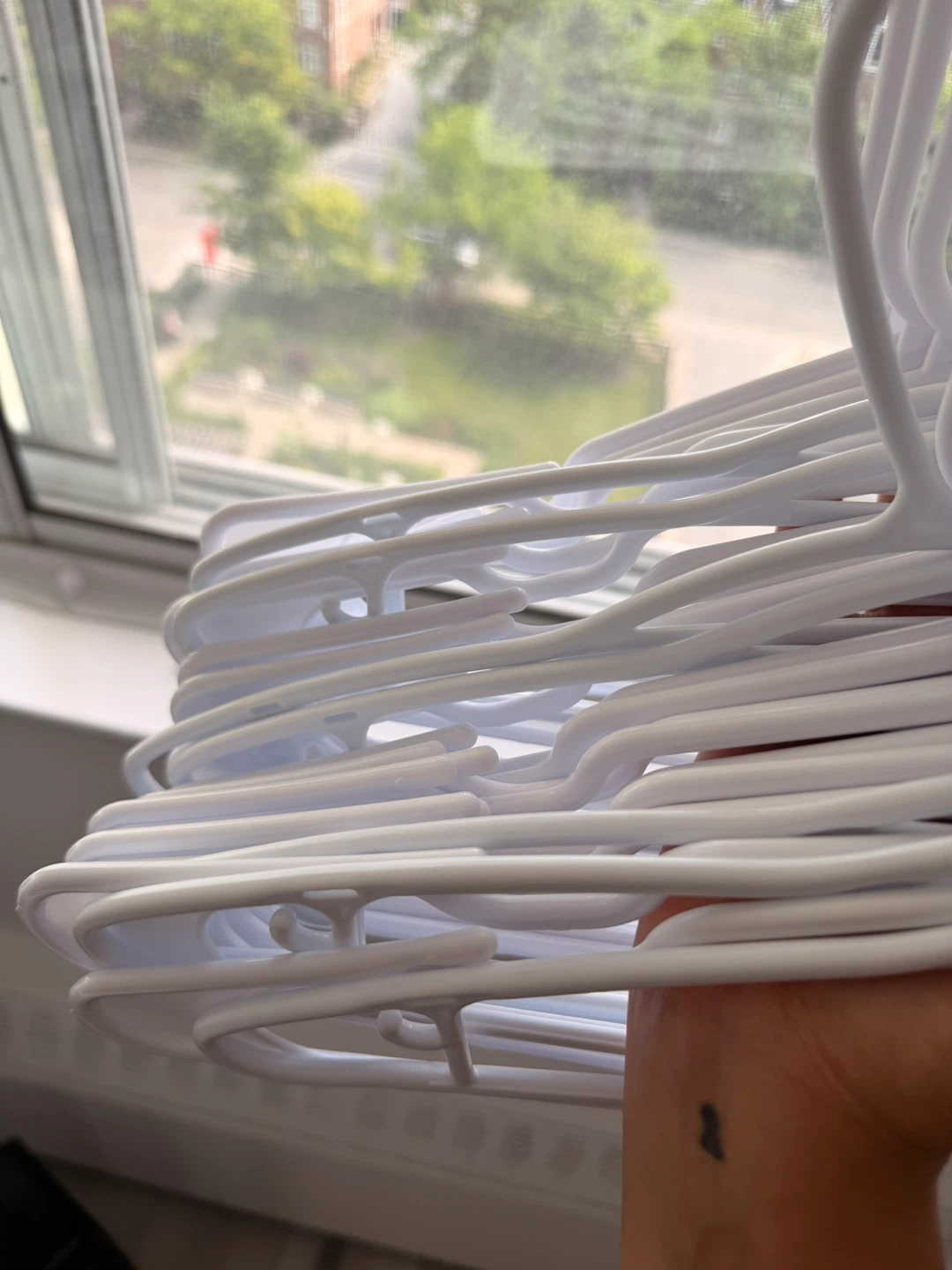 White Plastic Hangers (Set of 50) - photo 3