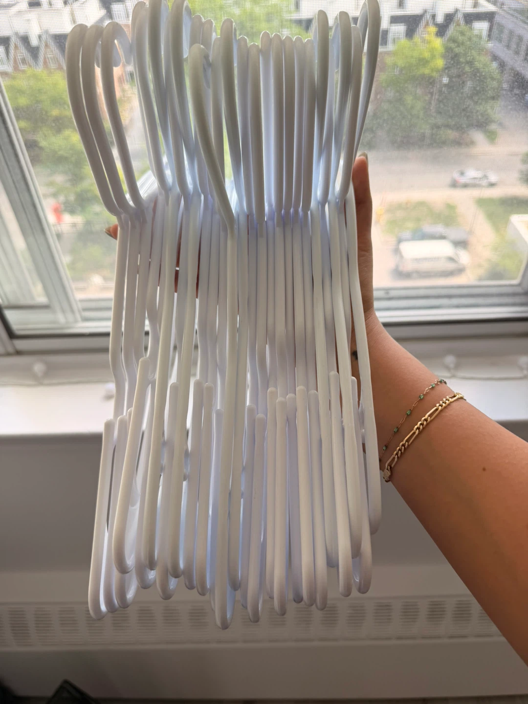 White Plastic Hangers (Set of 50)