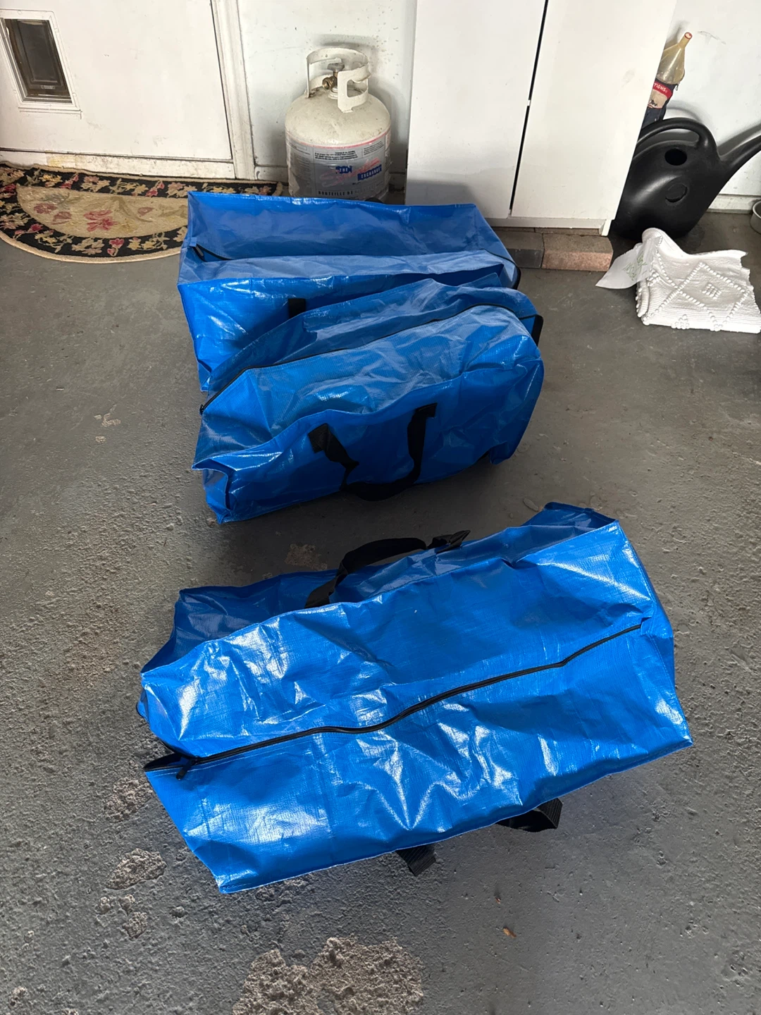 Blue Storage Bags with Zippers