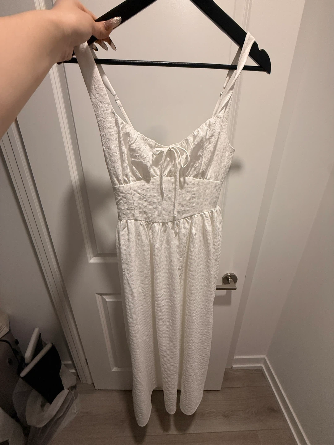 White Fairy Style Flowy Maxi Dress - photo 2