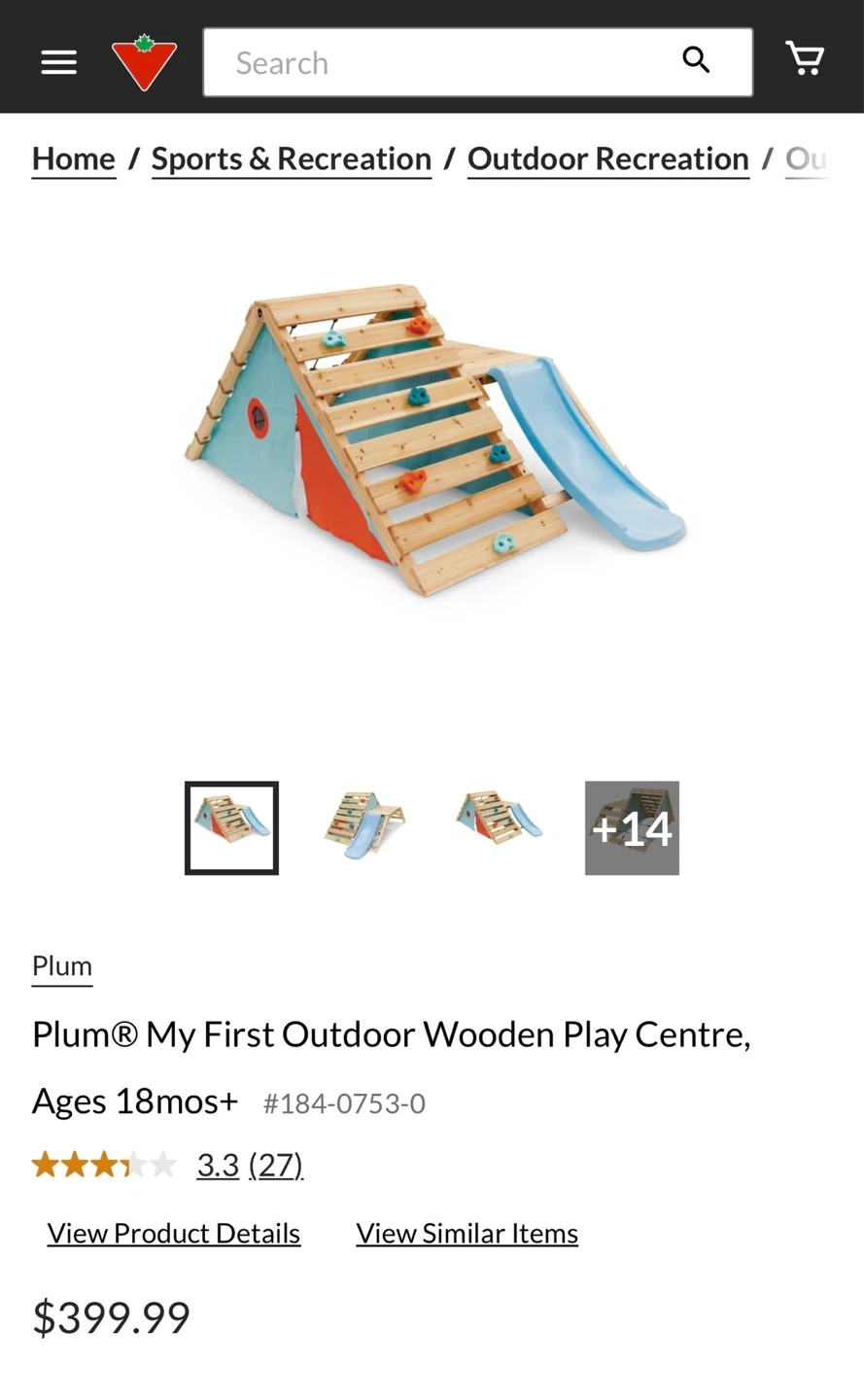 New in box wooden play centre