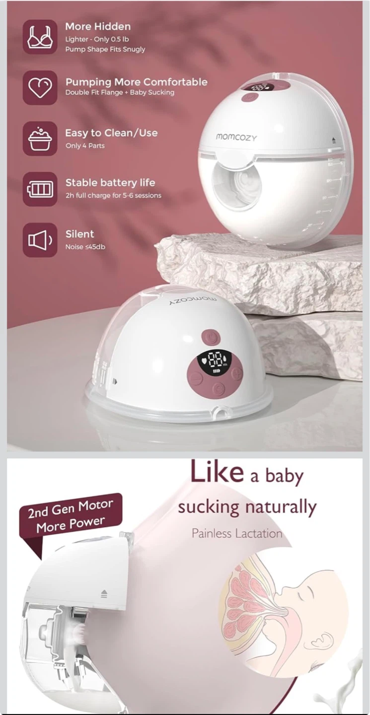Momcozy M5 Smart Wearable Breast Pump - 2 Pack - photo 4