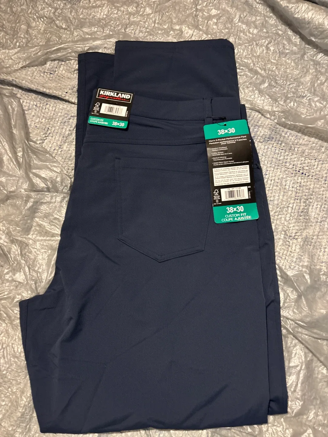 Kirkland Signature Men's 5-Pocket Performance Pants 38x30