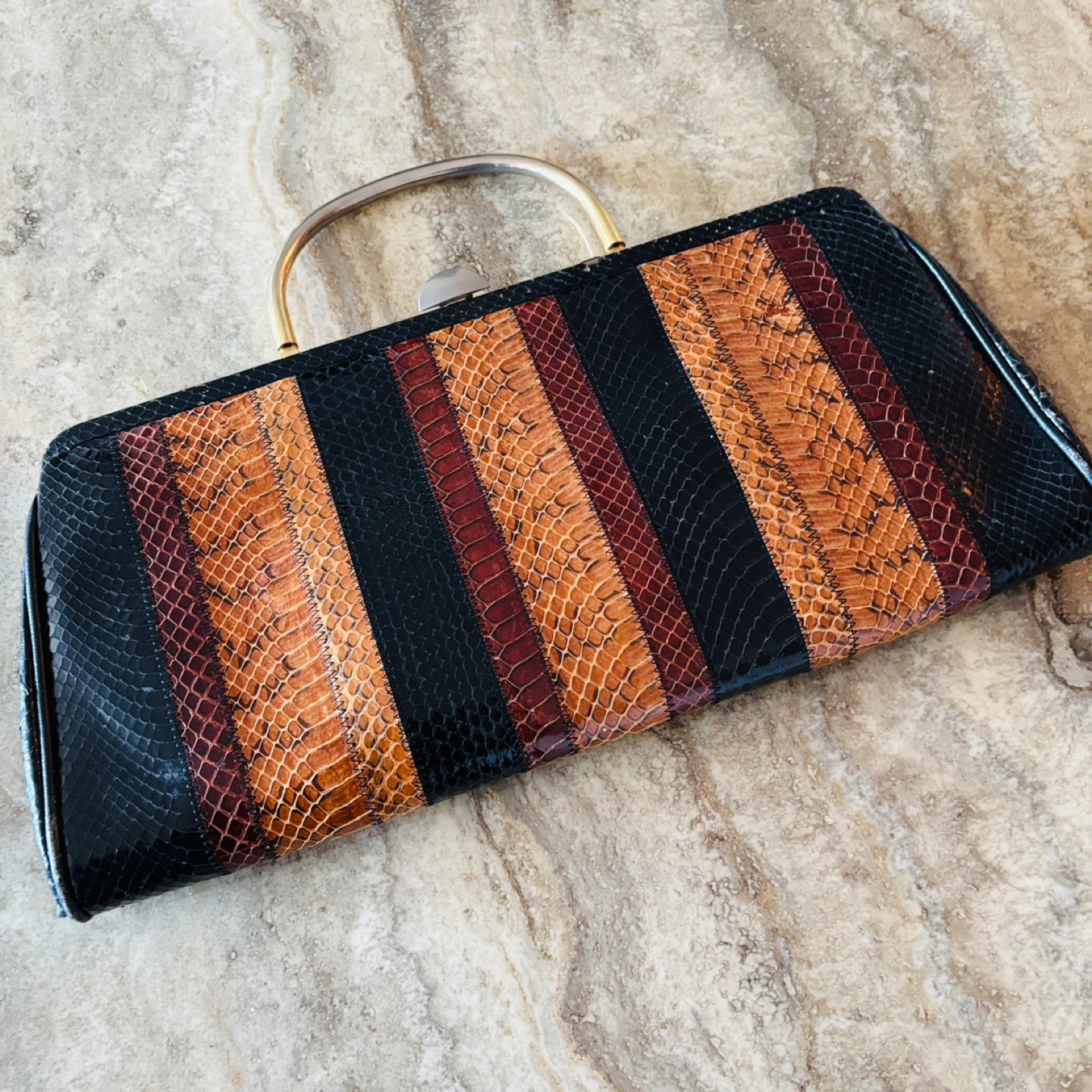 Real Snakeskin Clutch - photo 2