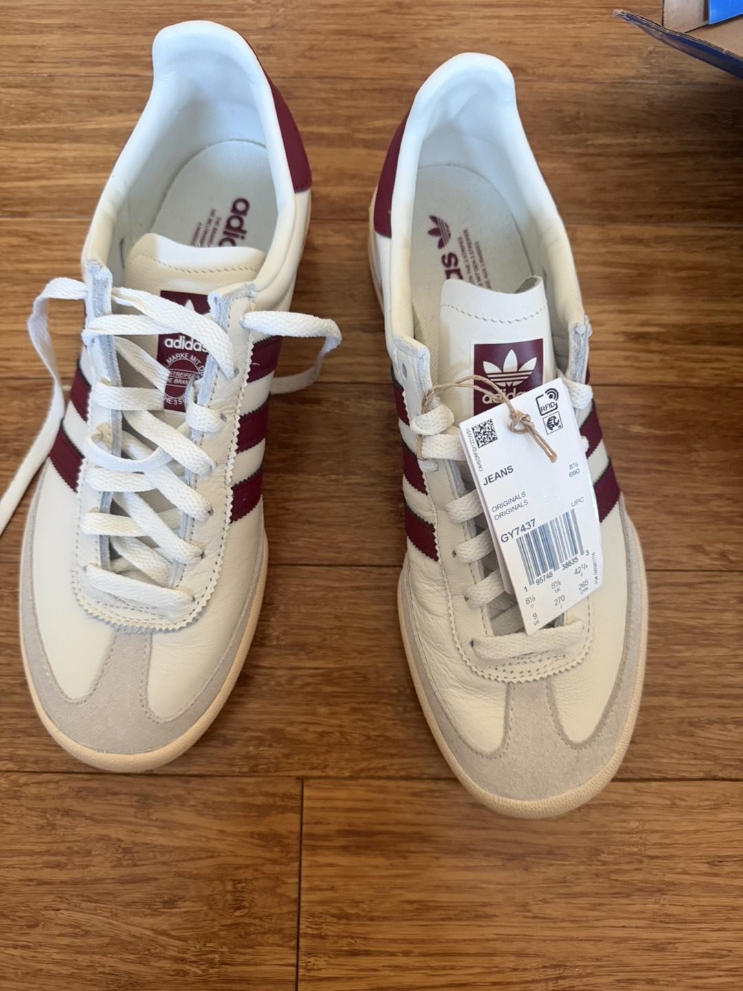 Adidas Originals Jeans 'Chalk White Sand Strata' GY7437 Sneakers - photo 2