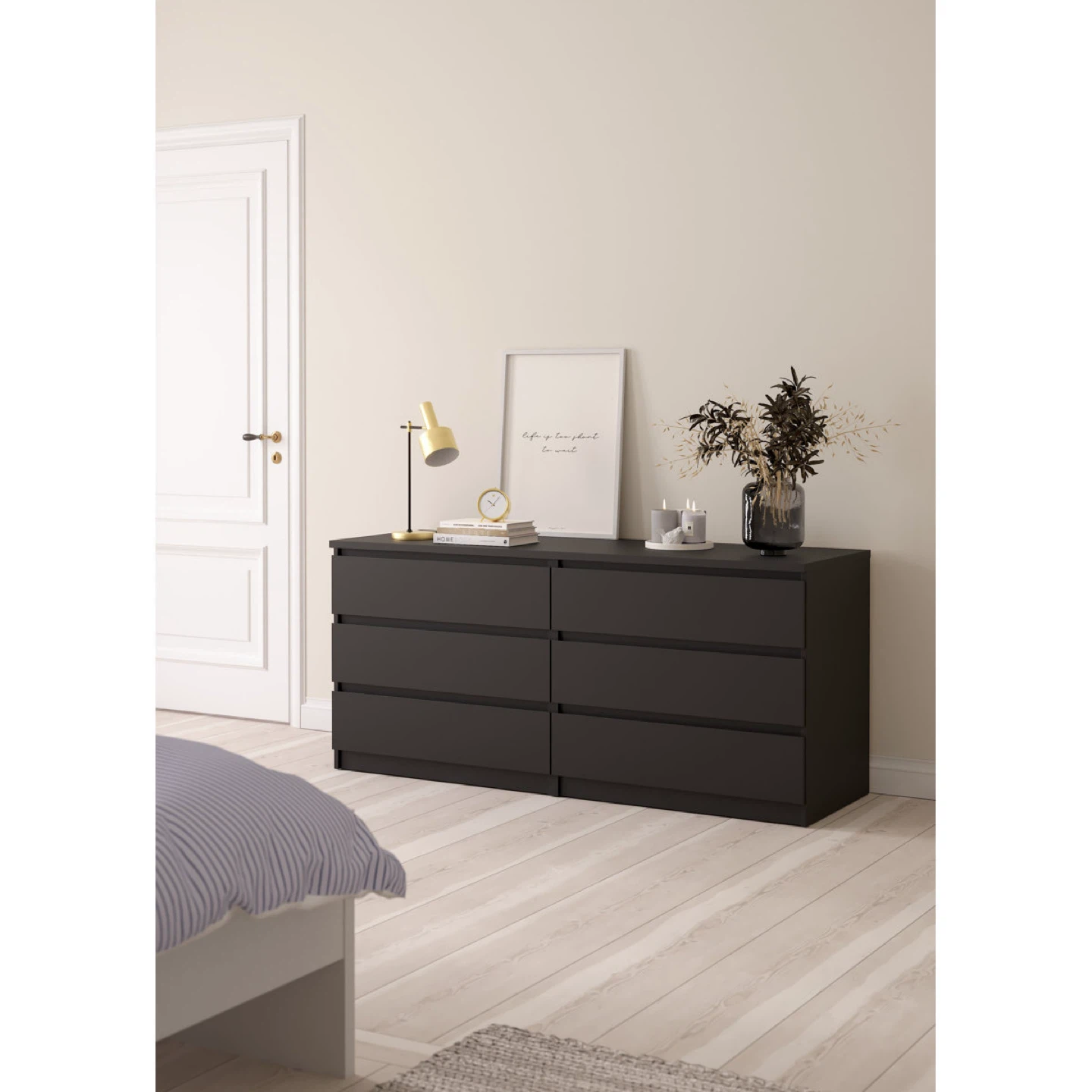 Black 6-Drawer Dresser - photo 3