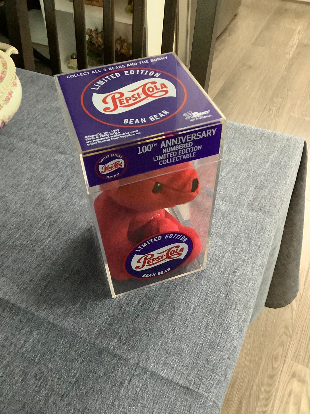Pepsi-Cola 100th Anniversary Bean Bear Collectible - photo 2